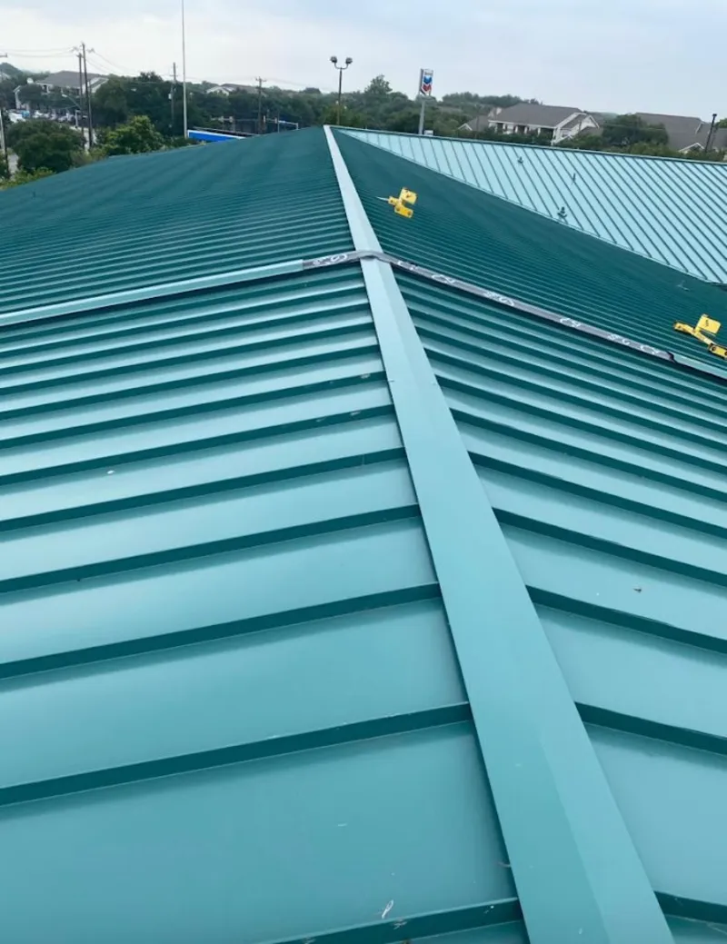 Green commercial metal roof ridge and valley for Metal Roof Repair in Greene